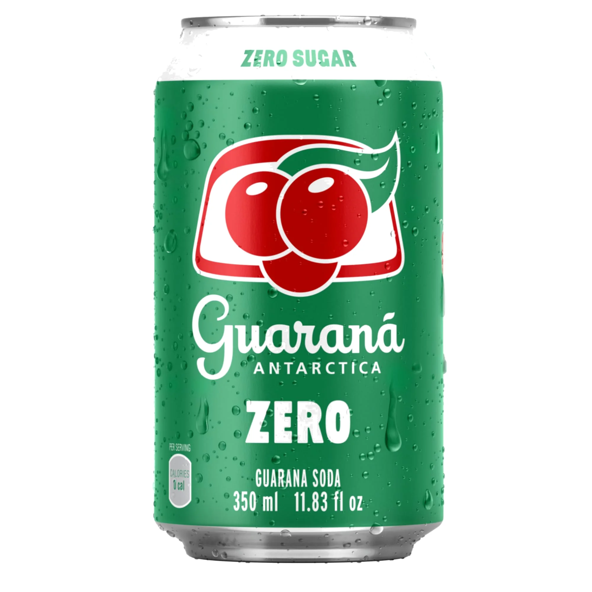 A 350 ml can of Guaraná Antarctica Zero Sugar